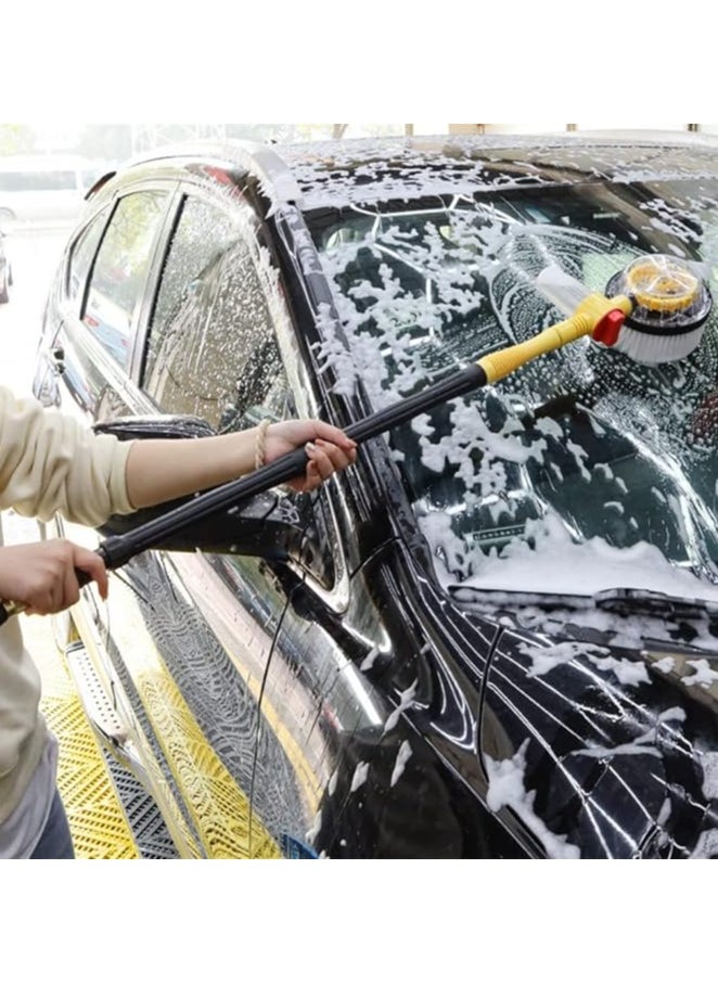 بريتوكتر - فرشاة غسيل السيارات مع مجموعة أنابيب مياه بطول 5 أمتار، دوران أوتوماتيكي عالي الضغط، تولد رغوة للتنظيف التلقائي - Image 1