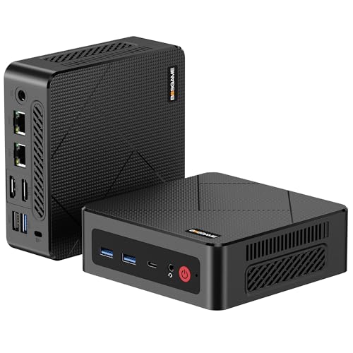 BOSGAME E4 Air Mini PC, Mini Computers with AMD Ryzen 5 3500U, 8GB DDR4 256GB SATA SSD, Dual RJ45, 4K Triple Display, USB-C, USB 3.2, Wi-Fi 5/BT 5.0, Desktop Computers for Office, Home - Image 1