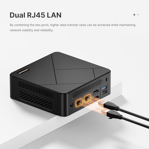 BOSGAME E4 Air Mini PC, Mini Computers with AMD Ryzen 5 3500U, 8GB DDR4 256GB SATA SSD, Dual RJ45, 4K Triple Display, USB-C, USB 3.2, Wi-Fi 5/BT 5.0, Desktop Computers for Office, Home - Image 3
