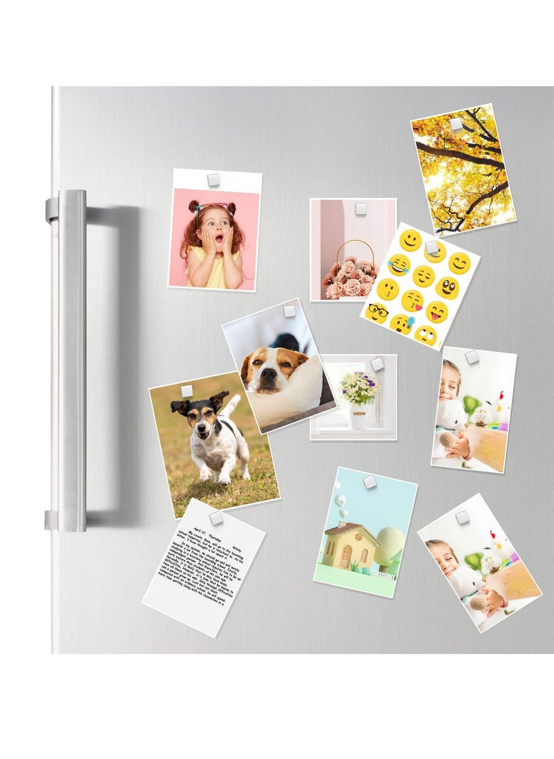 Excefore EXCEFORE Fridge Magnets, 5 x 5 x 5mm Strong Magnet , 110pcs Neodymium Magnets, Tacks Magnetic Push Pins for Whiteboard, Magnets for Fridge, Office, Map, Photo (Square)  - Image 2