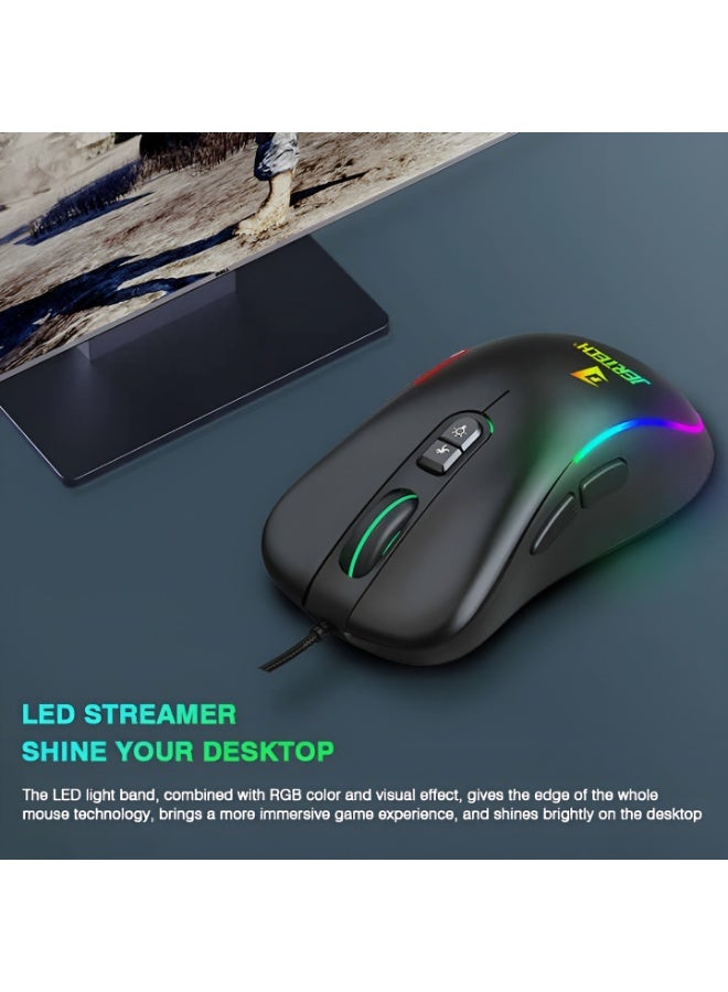 جيرتك ماوس ألعاب جرتك XP13 GUNS ماكرو سلكي DPI 3600 بإضاءة LED ملونة - كروم تردد 1000Hz أسود - Image 4