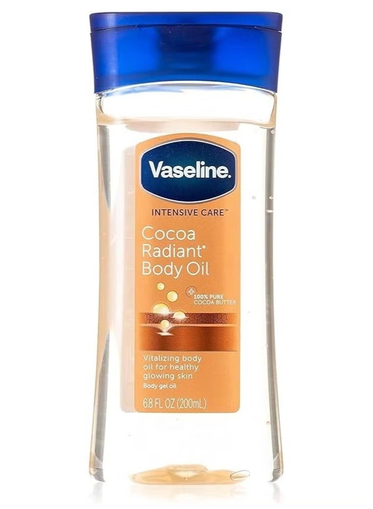 فازلين زيت الجسم المتألق بالكاكاو للعناية المركزة 200 مل