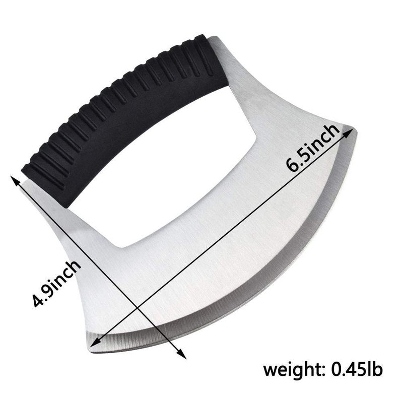 NILKANTH Sharp Stainless Steel Slicer Knife Rocker Style Blade Cover Chop and Slices Perfect Portions Dishwasher Safe Premium Pizza Oven Accessories - Image 2