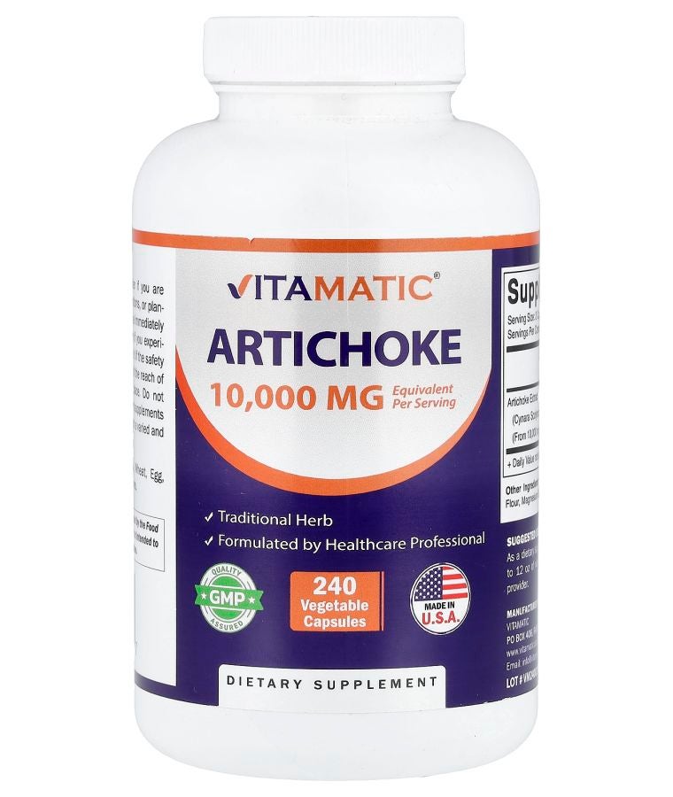 Vitamatic Artichoke 240 Vegetable Capsules (5000 mg per Capsule)
