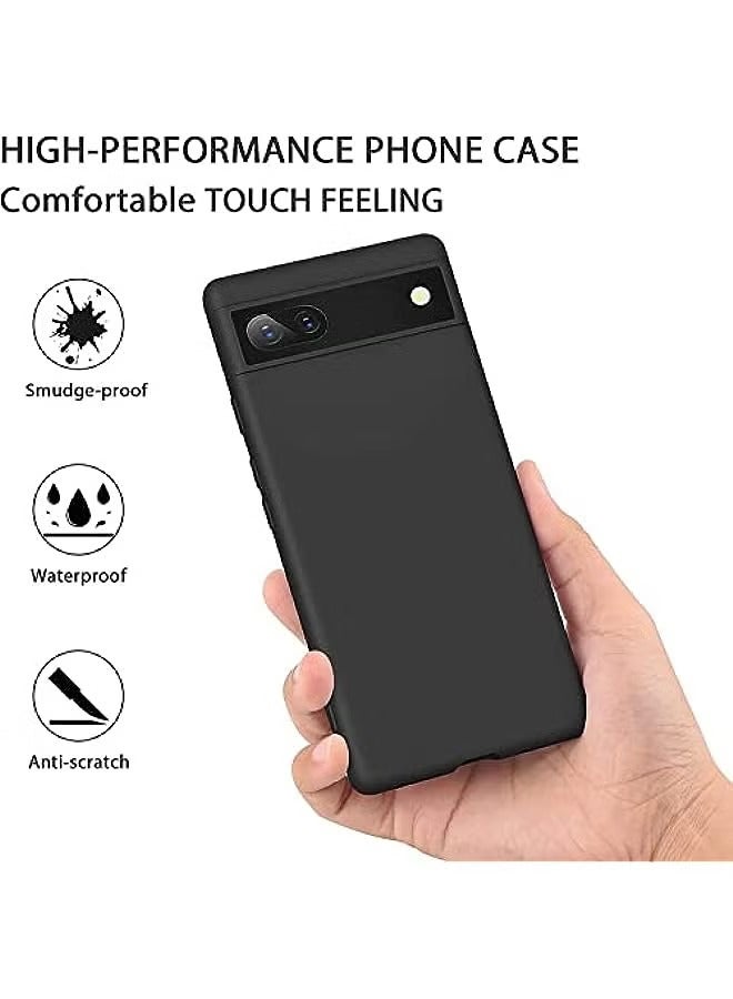 بروماس حافظة لهاتف Google Pixel 6a، غطاء خلفي ناعم من مادة TPU، مرن خفيف الوزن، غطاء واقٍ أسود غير لامع، مضاد لبصمات الأصابع، مصمم لهاتف Google Pixel 6a - Image 3