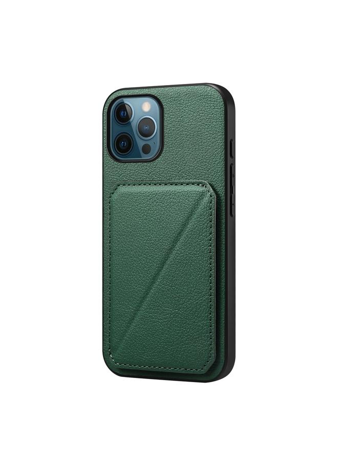 Zaboon Case For iPhone 12 Pro D04 Calf Texture Dual Card Slot Holder Phone Case - Image 1
