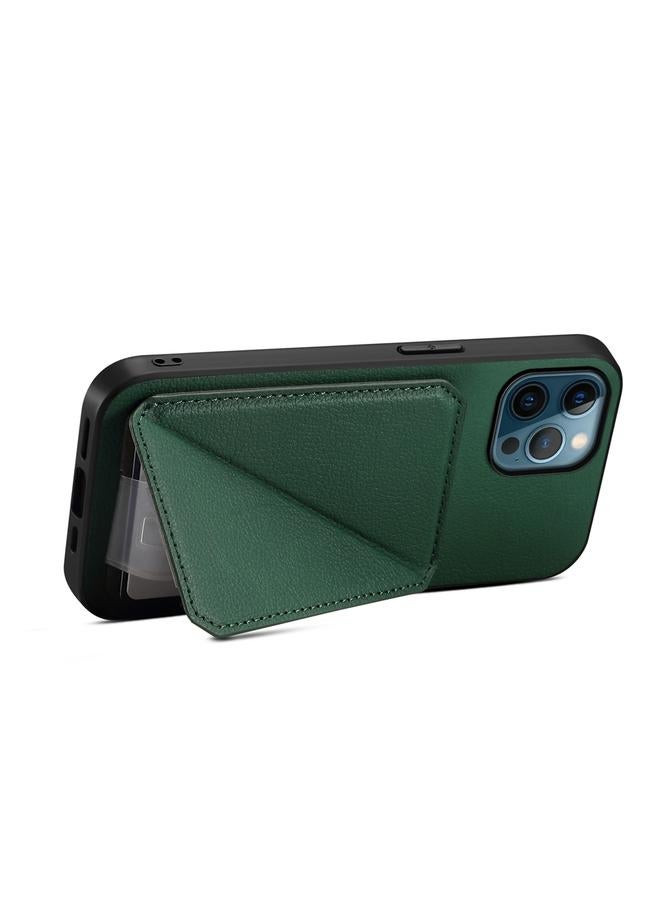Zaboon Case For iPhone 12 Pro D04 Calf Texture Dual Card Slot Holder Phone Case - Image 4