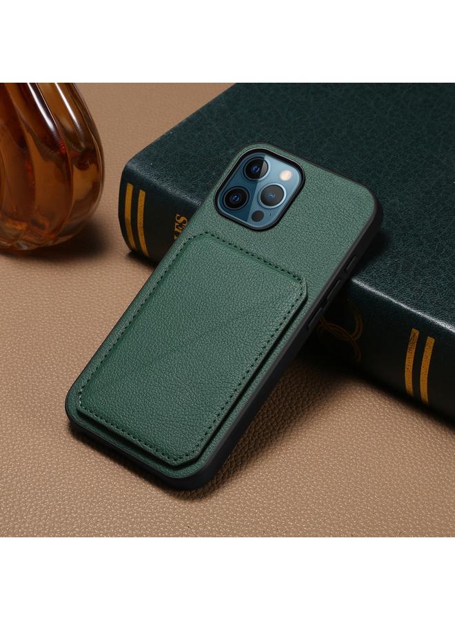 Zaboon Case For iPhone 12 Pro D04 Calf Texture Dual Card Slot Holder Phone Case - Image 2
