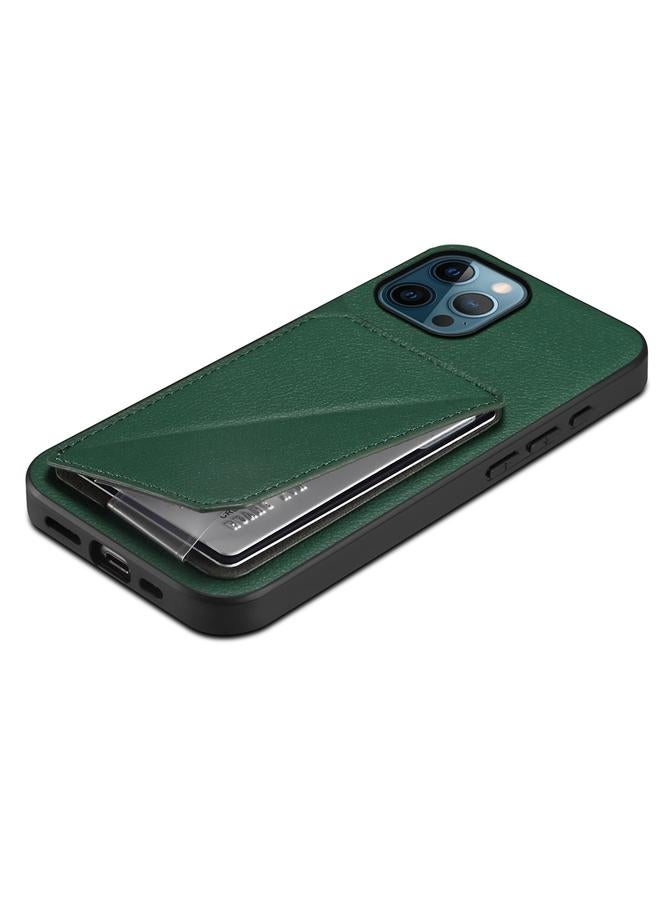 Zaboon Case For iPhone 12 Pro D04 Calf Texture Dual Card Slot Holder Phone Case - Image 5