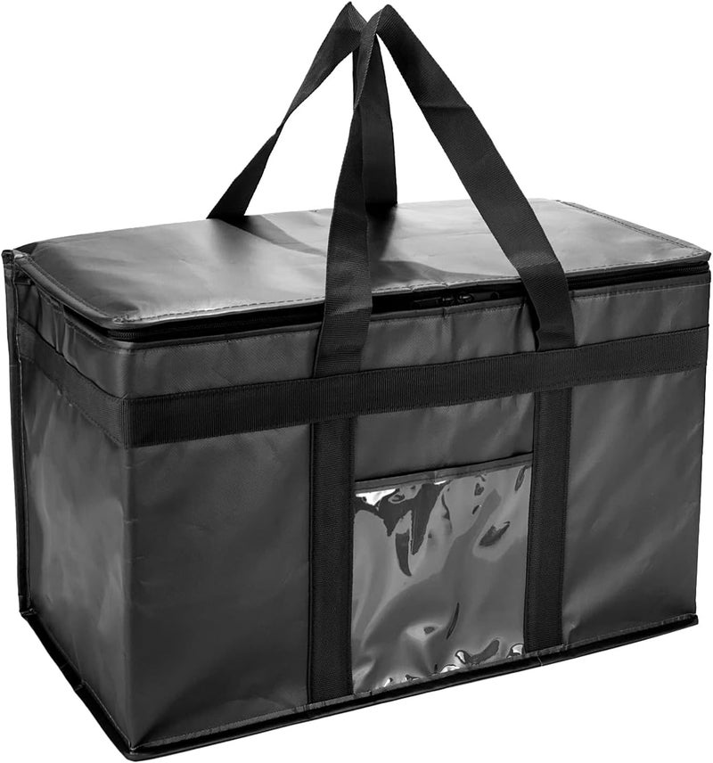 Yalin XXL Large Insulated Cooler Bag, Styrofoam Cooler of Keep Food Hot or Cold, Reusable Double Zipper Food Delivery Bag for Grocery Shopping, 20" W x 13" H x 10" D (Black, XXL (Pro)) - Image 1