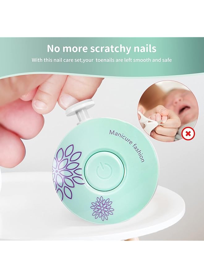 X spring Baby Electric Nail Trimmer Safe And Reliable Handheld Nail Grinder Silent Nail Clipper Replaceable Grinding Head Nail File Baby Nail Care Kit For Finger Toe Nails Children'S Gifts - Image 4