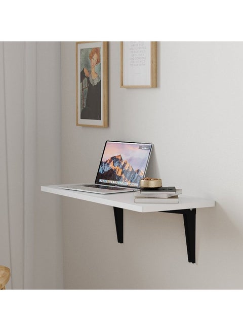 Wall Mounted folding Drop Leaf Desk White