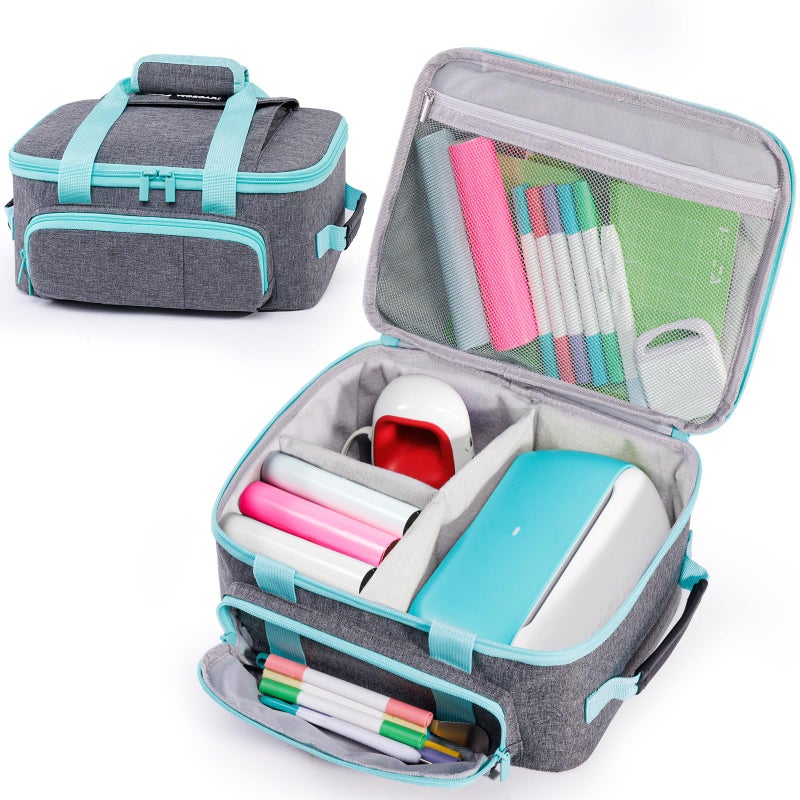 VIGEGARI Carrying Case for Cricutt Joy Portable Craft Storage Bag Organizer with Pockets for Tools and Accessories - Image 2