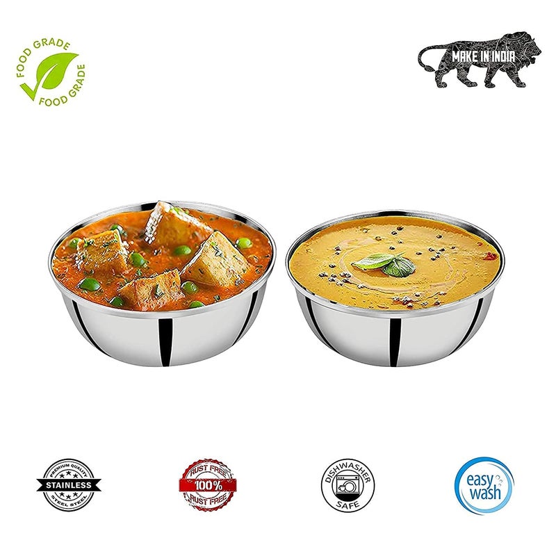 ZINGARO Special Diwali Giftpuja Use fpr Kitchen Stainless Steel Dinner Set of 24 Pcs 4 Pcs Thali 4 Pcs Half Plate 4 Pcs Small Plate 4 Pcs Bowl 4 Pcs Glass 4 Pcs Spoon - Image 4