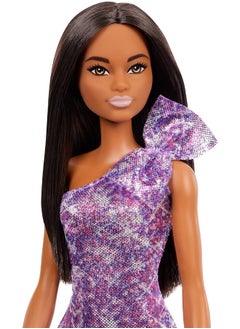 Mattel BARBIE Barbie Glitz Doll Purple Dress  - Image 3