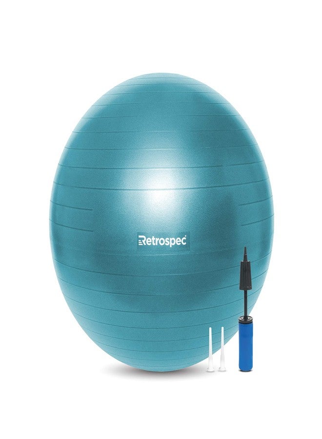 Retrospec Luna Exercise Ball & Pump with Anti-Burst Material, Perfect for Balance, Stability, Yoga & Pilates - Image 1