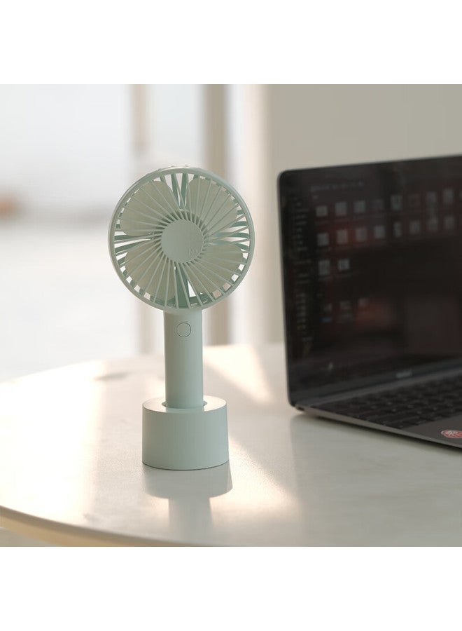 Solove N9pro Handheld Fan, Usb Rechargeable, Small Fan With Base, Portable, For Summer Outdoor Use, High Wind Power, For Students, Office Desk, Long Battery Life, Quiet Operation, Green Color - Image 2