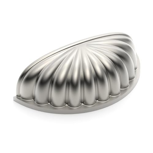 9BUILD 10 Pack Satin Nickel Cabinet Cup Pulls 3 Inch Hole Center Drawer Pulls for Cabinets - Image 1