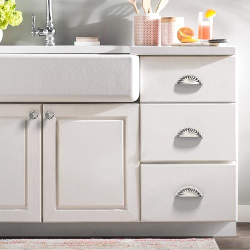 9BUILD 10 Pack Satin Nickel Cabinet Cup Pulls 3 Inch Hole Center Drawer Pulls for Cabinets - Image 3