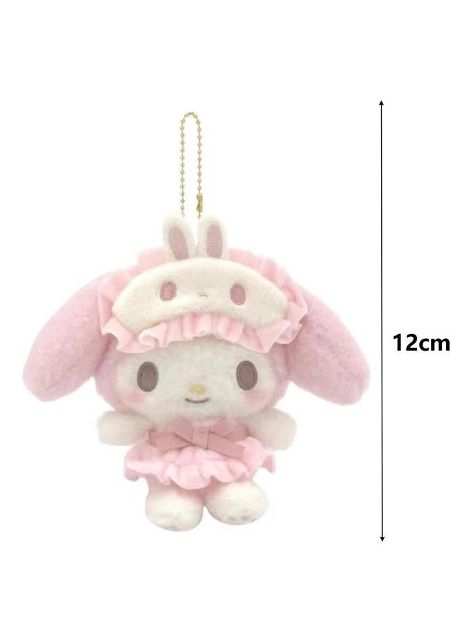 Cute Plush Pendant Eye Mask Pajamas Toy Keychain School Bag (My Melody)  - Image 2