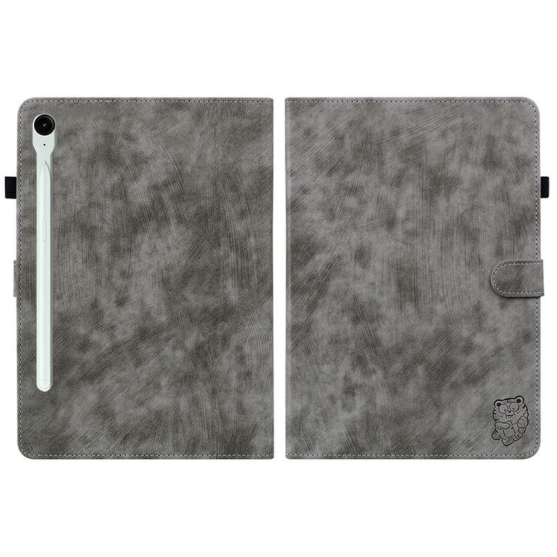 For Samsung Galaxy Tab S11 Tiger Pattern Flip Leather Tablet Case(Grey) - Image 2