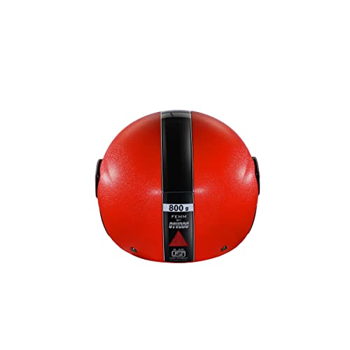Studds FEMM Open Face Helmet (Red, XS) - Image 5