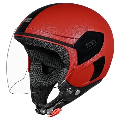Studds FEMM Open Face Helmet (Red, XS) - Image 1