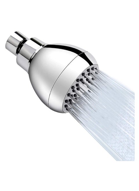 High Pressure Shower Head 3 Inches Anti-clog Anti-leak Fixed Showerhead Chrome with Adjustable Swivel Brass Ball Joint for Relaxing and Comfortable Shower Experience