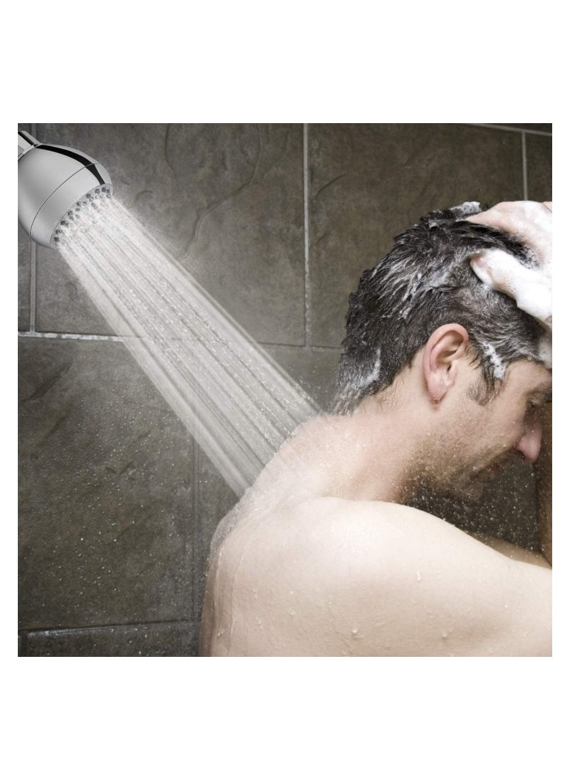 High Pressure Shower Head 3 Inches Anti-clog Anti-leak Fixed Showerhead Chrome with Adjustable Swivel Brass Ball Joint for Relaxing and Comfortable Shower Experience