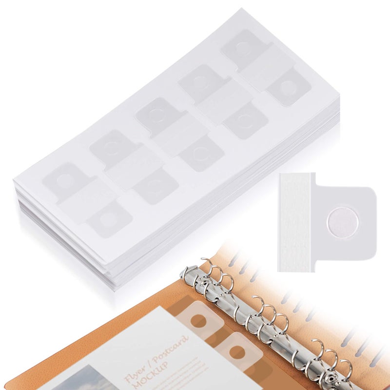 PJERASR 500PCS Clear Binder Hole Reinforcement Stickers, Self-Adhesive Hole Punch Reinforcement Labels, Change No Punched Page to Loose-Leaf Binder Refill Insert for Scrapbooking Album Office School Supplies - Image 1