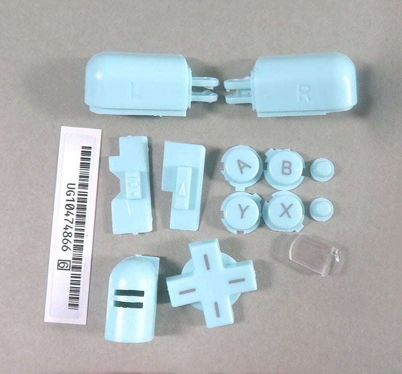 A B X Y L R D Pad Cross Button Full Button Set Replacement for Nintendo DS Lite NDSL Buttons Console (Light Blue)