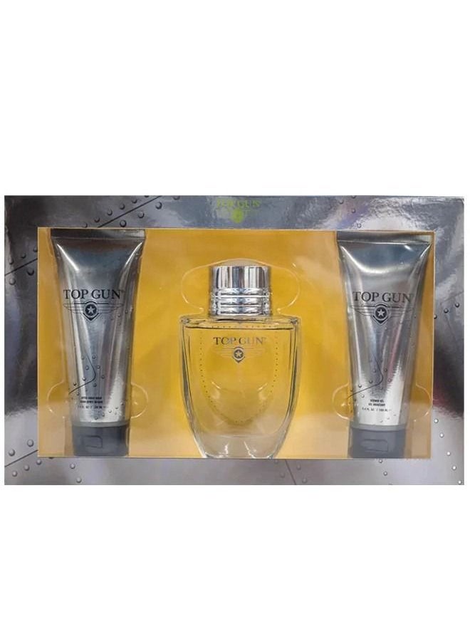 Top Gun Keep 'Em Flying! EDT 100ml + After Shave Balm 100ml + Shower Gel 100ml Men 