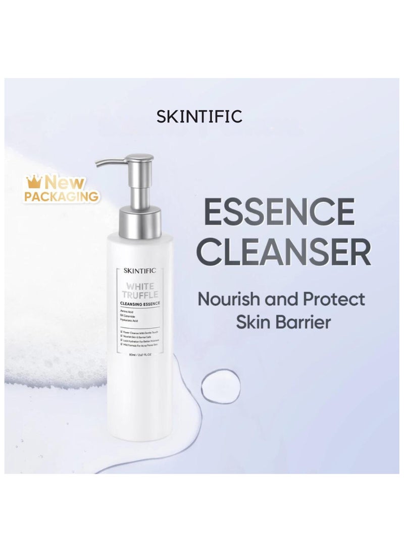 SKINTIFIC White Truffle Cleansing Essence Cleanser Facial Wash Serum Nourish and Protect Skin Barrier 80ml - Image 1