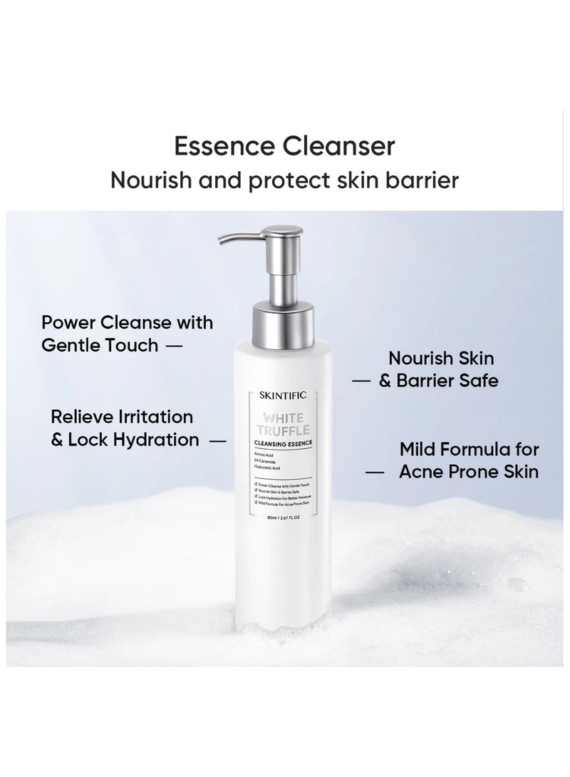 SKINTIFIC White Truffle Cleansing Essence Cleanser Facial Wash Serum Nourish and Protect Skin Barrier 80ml - Image 3