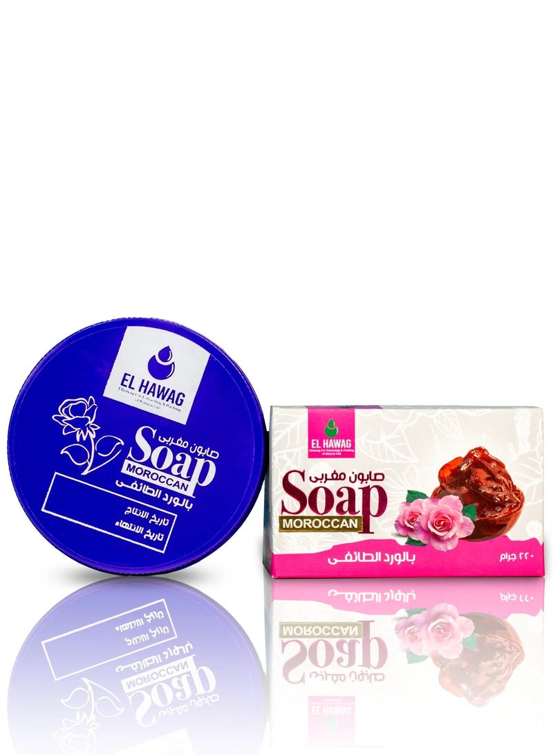 الحواج صابونة مغربي بالورد الطائفي لنضارة البشرة - Image 1