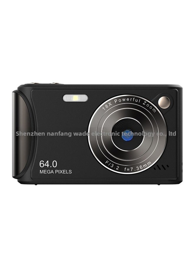 HD Digital Camera Ccd Student Party Retro Home Old-fashioned Camera Campus Card Machine Video Camera-Color:Q18 Black-hd Large Screen Camera  - Image 1