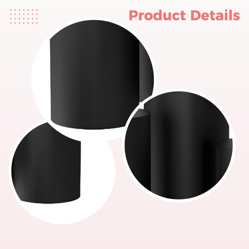 Black Cylinder Stands Set Of 3 For Party Decor And Display - Image 5