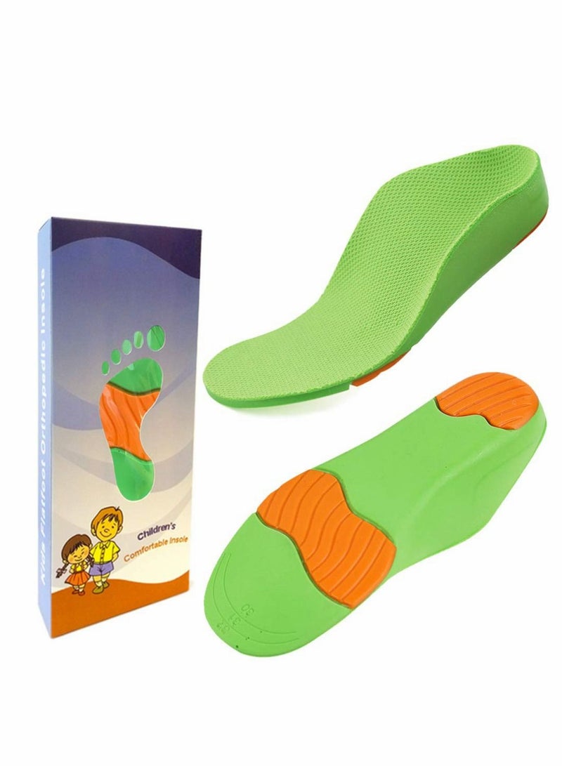 SYOSI نعل داخلي تقويمي، نعل داخلي تقويمي للأطفال لدعم قوس القدم، نعل داخلي من إسفنج البولي يوريثين للأطفال للقدم المسطحة، التهاب اللفافة الأخمصية، تخفيف آلام كعب القدم، دعم قوس القدم المرتفع للرجال والنساء (36-39) - Image 1