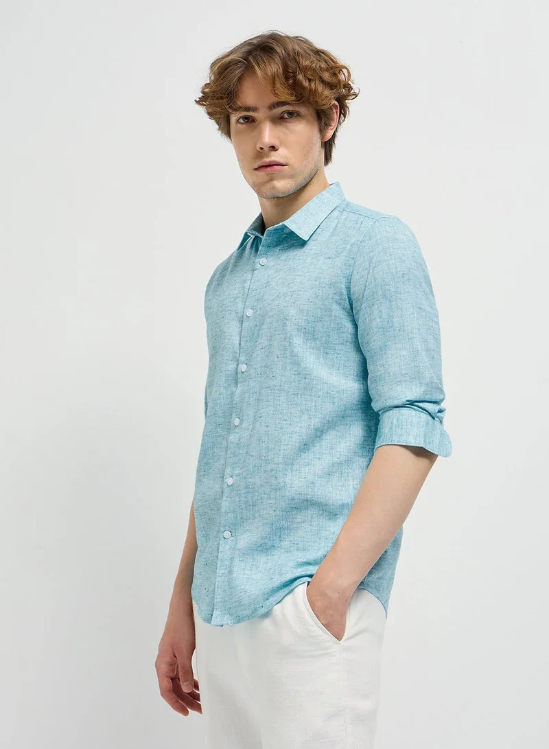 Polyester Blend Shirt for Men | Slim Fit, Long Sleeve, Casual & Formal Wear | Soft, Breathable Fabric for Office, Everyday, & All-Season Use in Classic & Trendy