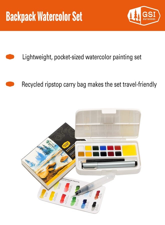 Outside Inside Backpack Watercolor Kit - Portable Paint Kit for Camping, Backpacking & Traveling - Image 2