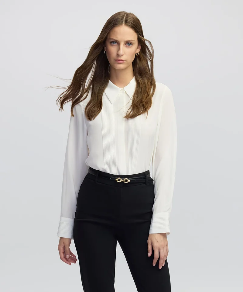 ابيكول قميص حريري بكسرات