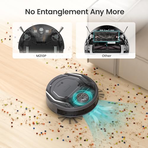 Lefant M210P Robot Vacuum Cleaner, 4000pa Suction, 200 Mins Runtime, Super Thin, Quiet, Self-Charging, Ideal for Pet Owners, Multi Surface Cleaning, APP/WiFi/Alexa Control, Gray - Image 4
