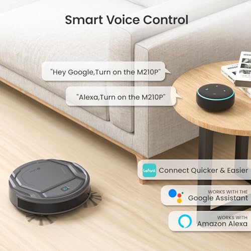 Lefant M210P Robot Vacuum Cleaner, 4000pa Suction, 200 Mins Runtime, Super Thin, Quiet, Self-Charging, Ideal for Pet Owners, Multi Surface Cleaning, APP/WiFi/Alexa Control, Gray - Image 5