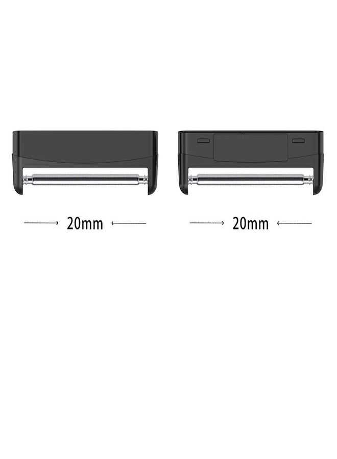 Sankel Compatible for Fitbit Versa 4/3/Sense 2/Sense Connectors,Stainless Steel Watch Strap Adapter Metal Replacement Connection Adapter for Fitbit Versa 4/3/Sense 2/Sense (Black-20mm Pins) - Image 3