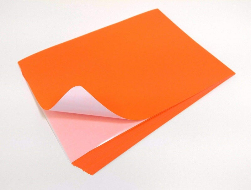 True-Ally 30 A4 Sheets Neon Fluorescent Orange Colour Laser Inkjet Printable Self Adhesive Sticky Sticker Craft Labels paper (Orange) (pack of 30 sheets) - Image 5