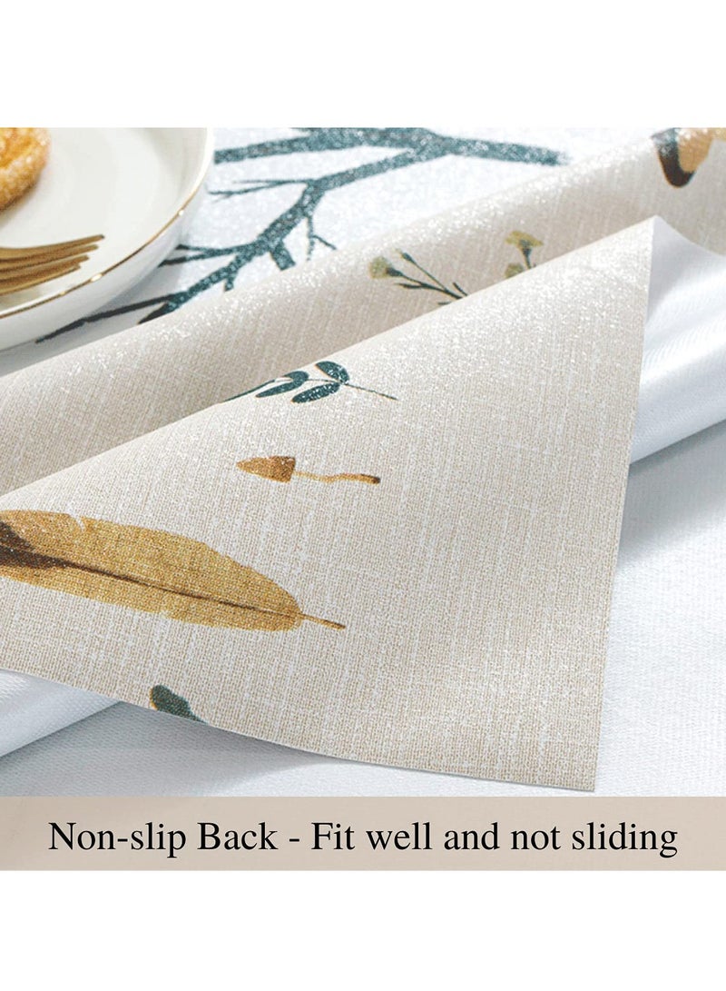 ساكن مفرش طاولة طعام مصنوع من الفينيل مقاوم للماء بنسبة 100%، مقاوم للزيوت والانسكاب، يمكن مسحه وتنظيفه من مادة PVC للنزهة الداخلية والخارجية في الصيف، مستطيل 140 × 180 سم متعدد الألوان - Image 4