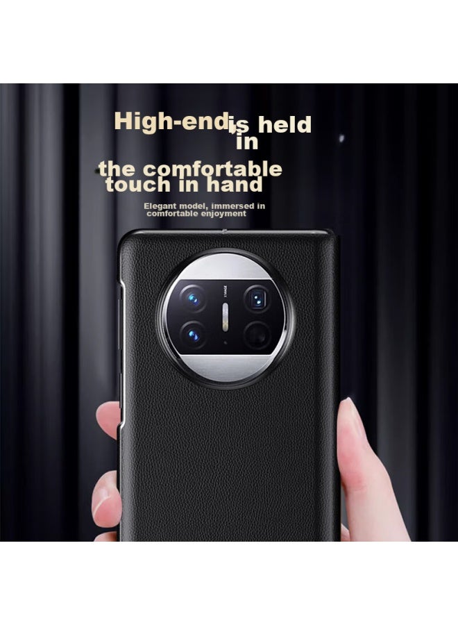 كوولايف Koolife متوافق مع Huawei X3 غلاف الهاتف، Mate X3 الإصدار المحدد غلاف واقي، حماية كاملة مقاوم للصدمات غلاف هاتف بشاشة قابلة للطي، غلاف جلدي أصلي بفتحة عرض ذكية، تصميم حامل للرجال والنساء - Image 2