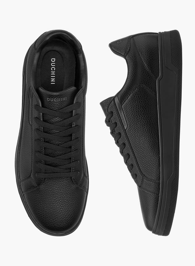 DUCHINI Men's Panelled Lace-Up Sneakers - Image 3