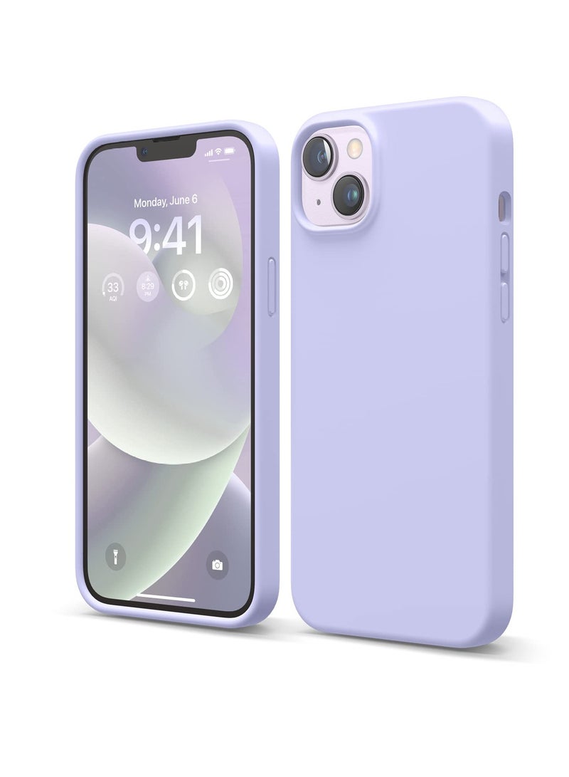 Compatible with iPhone 15 Plus/iPhone 14 Plus Case 6.7", Slim Liquid Silicone 3 Layers Soft Gel Rubber Cover Protective Phone Case with Anti-Scratch