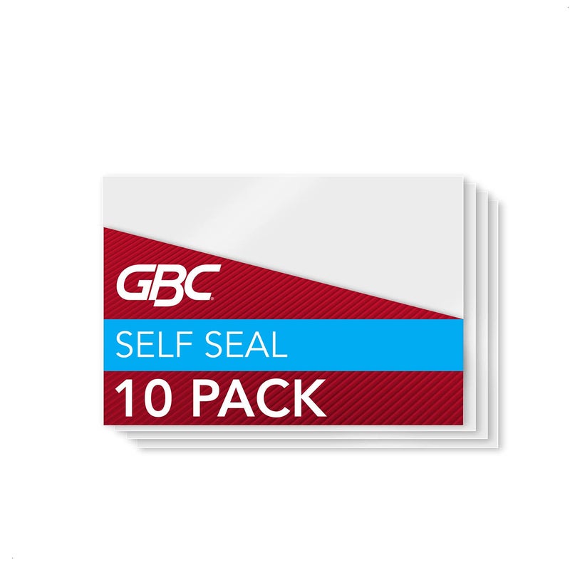 GBC Laminating Sheets, Self Adhesive Pouches, Horizontal ID Badge, 8 Mil, SelfSeal, 10 Pack (3745686)